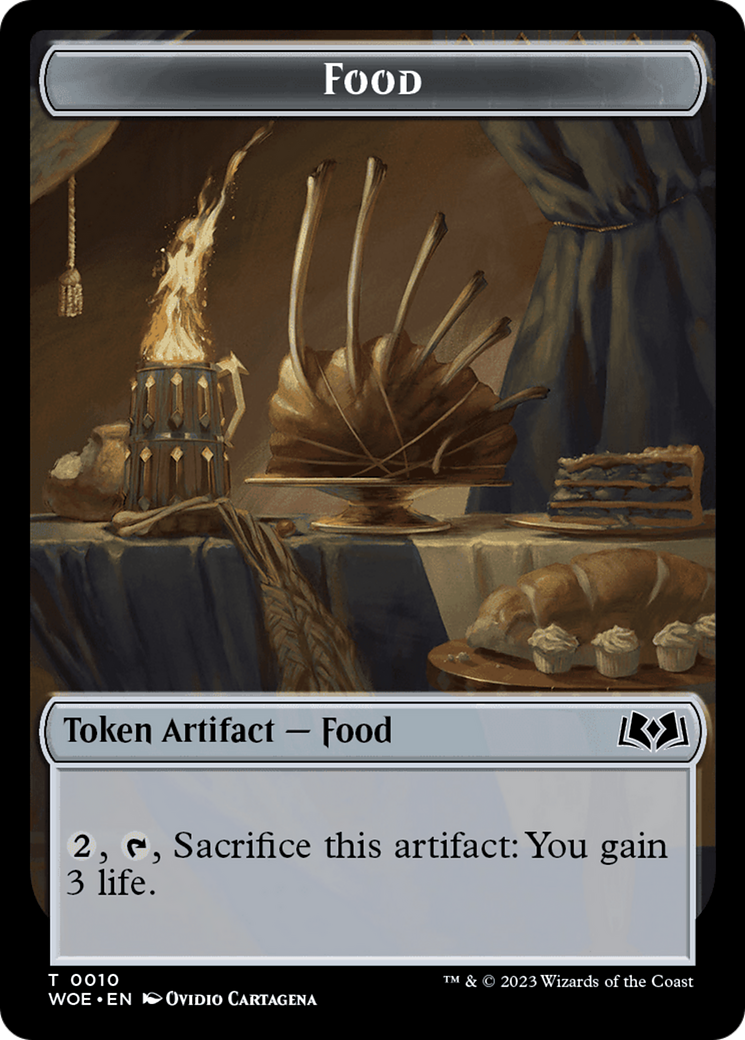 Treasure // Food (0010) Double-Sided Token [Tokens] Wilds of Eldraine Tokens MTG Single Magic: The Gathering