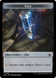 Golem // Clue Double-Sided Token [Tokens] March of the Machine Commander Tokens MTG Single Magic: The Gathering