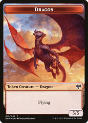 Treasure // Dragon Double-Sided Token [Tokens] Kaldheim Tokens MTG Single Magic: The Gathering