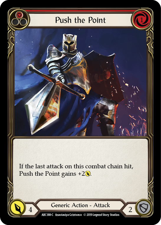 Push the Point (Red) [ARC188-C] 1st Edition Rainbow Foil Flesh And Blood Single Flesh And Blood   