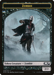 Knight // Zombie Double-Sided Token (Game Night) [Tokens] Core Set 2019 Tokens MTG Single Magic: The Gathering