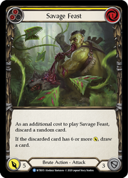 Savage Feast (Yellow) [WTR015] Unlimited Edition Rainbow Foil Flesh And Blood Single Flesh And Blood   