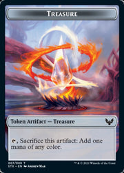 Spirit // Treasure Double-Sided Token [Tokens] Strixhaven: School of Mages Tokens MTG Single Magic: The Gathering
