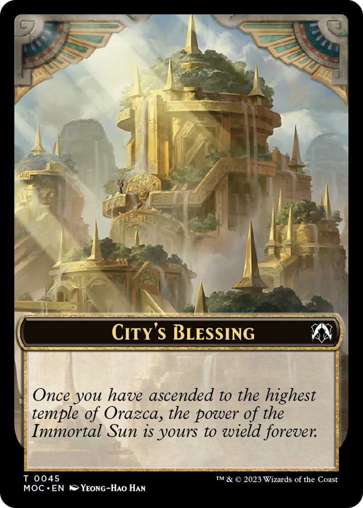 Elephant // City's Blessing Double-Sided Token [Tokens] March of the Machine Commander Tokens MTG Single Magic: The Gathering