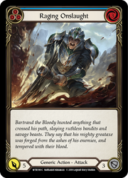 Raging Onslaught (Blue) [WTR190-C] Alpha Print Rainbow Foil Flesh And Blood Single Flesh And Blood   