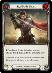 Steelblade Shunt (Blue) [WTR128-R] Alpha Print Rainbow Foil Flesh And Blood Single Flesh And Blood   