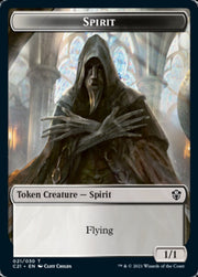 Zombie // Spirit Double-Sided Token [Tokens] Commander 2021 Tokens MTG Single Magic: The Gathering
