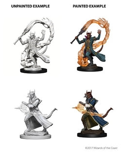 D&D Nolzur's Marvelous Miniatures: W4 Male Tiefling Sorcerer Unpainted Miniatures WizKids