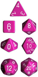 Chessex: Light Purple/White Opaque 7-Die Set Dice & Gaming Accessories Chessex