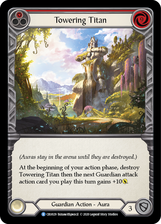 Towering Titan (Red) [CRU029] 1st Edition Normal Flesh And Blood Single Flesh And Blood   