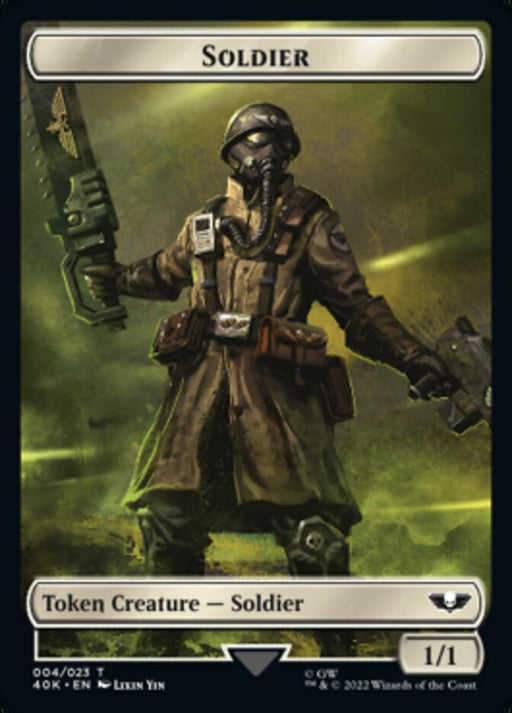Soldier (004) // Arco-Flagellant Double-Sided Token (Surge Foil) [Tokens] Warhammer 40,000 Tokens MTG Single Magic: The Gathering