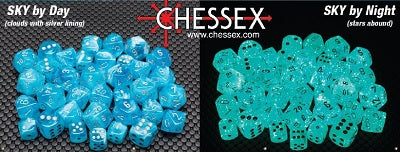 Chessex: Luminary Sky 36Ct D6 Dice Set 12mm Dice & Gaming Accessories Chessex