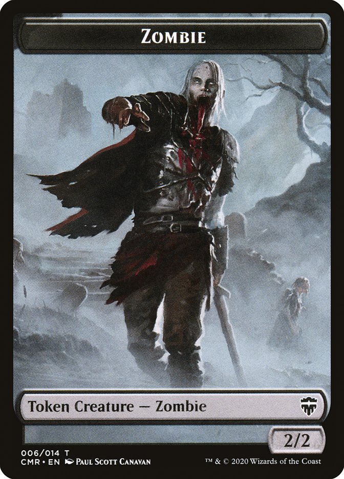 Golem // Zombie Double-Sided Token [Tokens] Commander Legends Tokens MTG Single Magic: The Gathering