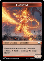Elemental (22) // Elemental (9) Double-Sided Token [Tokens] March of the Machine Commander Tokens MTG Single Magic: The Gathering