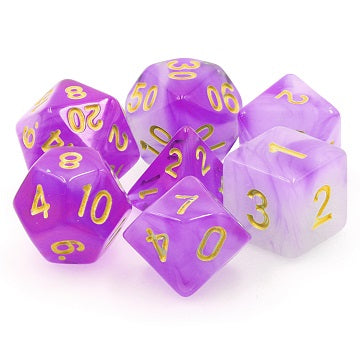 Gate Keeper Games: Amethyst Dream Dragon's Dice: 7-Die set Dice & Gaming Accessories Gate Keeper Games