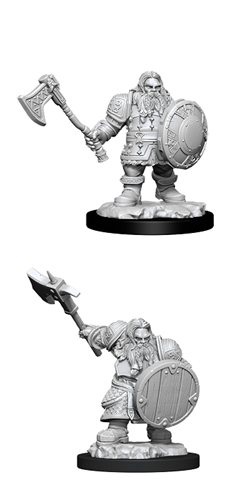 D&D Nolzur's Marvelous Miniatures: W11 Dwarf Fighter Unpainted Miniatures Wizkids