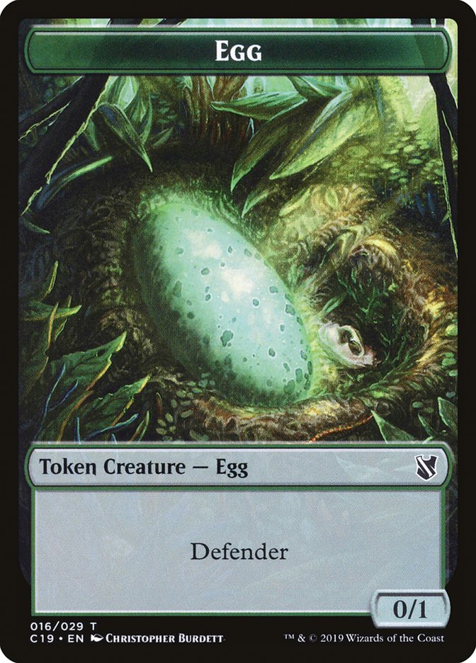 Egg Token [Tokens] Commander 2019 Tokens MTG Single Magic: The Gathering