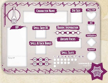 D&D Token Set: Bard Dungeons & Dragons 5E Gale Force Nine