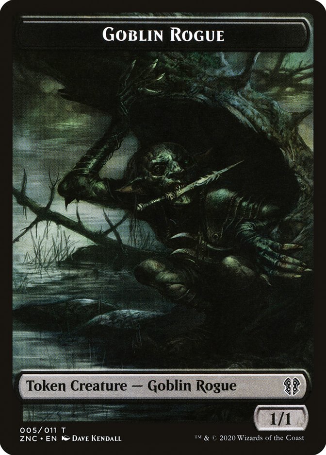 Faerie Rogue // Goblin Rogue Double-Sided Token [Tokens] Zendikar Rising Commander Tokens MTG Single Magic: The Gathering