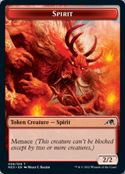 Smoke Blessing // Spirit (009) Double-Sided Token [Kamigawa: Neon Dynasty Commander Tokens] MTG Single Magic: The Gathering   
