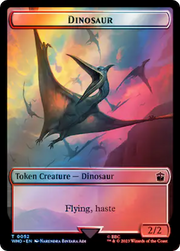 Dalek // Dinosaur Double-Sided Token (Surge Foil) [Tokens] Doctor Who Tokens MTG Single Magic: The Gathering