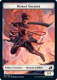 Human Soldier (003) // Zombie Double-Sided Token [Tokens] Commander 2020 Tokens MTG Single Magic: The Gathering