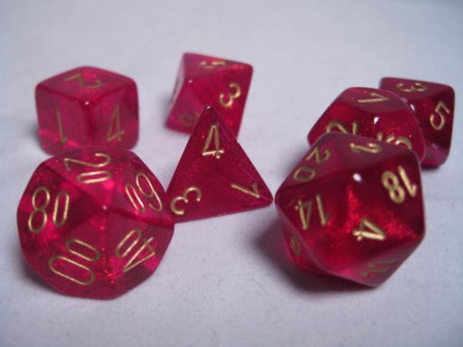 Chessex: Magenta/Gold Borealis 7-Die Set Dice & Gaming Accessories Chessex
