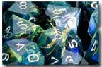Chessex: Green/Silver Festive 12Ct D6 Dice Set 16mm Dice & Gaming Accessories Chessex