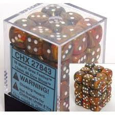 Chessex: Mardi Gras/Black Festive 36Ct D6 12mm Dice & Gaming Accessories Chessex
