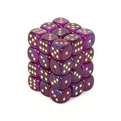 Chessex: Royal Purple/Gold Borealis 36Ct D6 12mm Dice & Gaming Accessories Chessex