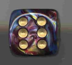 Chessex: 36Ct D6 Dice Set Lustrous - Shadow/Gold (12mm) Dice & Gaming Accessories Chessex