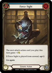 Force Sight (Blue) [ARC208-C] 1st Edition Rainbow Foil Flesh And Blood Single Flesh And Blood   