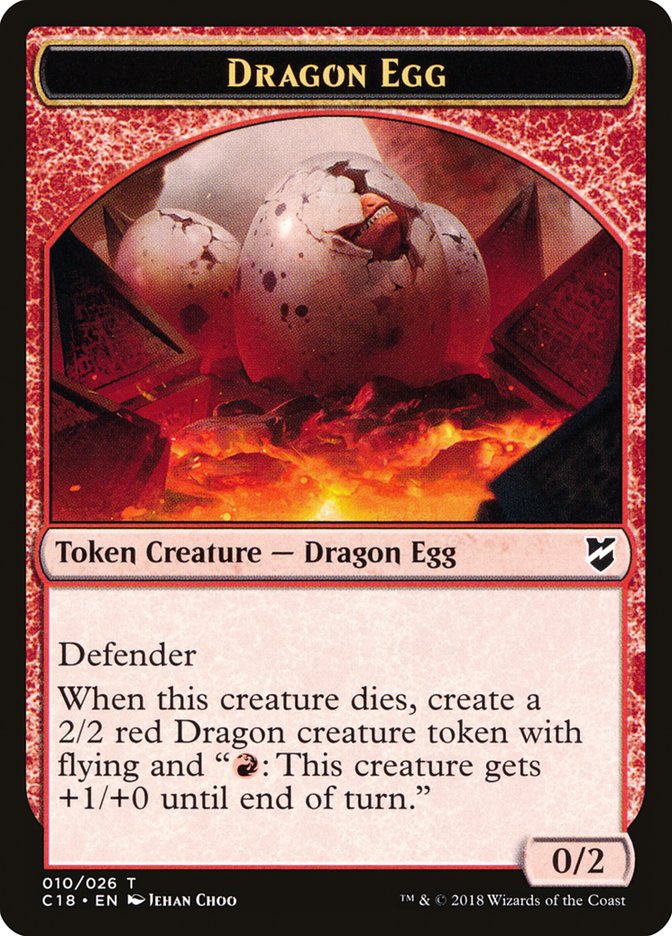 Dragon Egg Token [Tokens] Commander 2018 Tokens MTG Single Magic: The Gathering