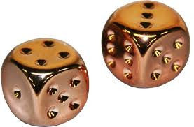 Chessex: Copper Metallic 2Ct D6 Dice Set 16mm Dice & Gaming Accessories Chessex