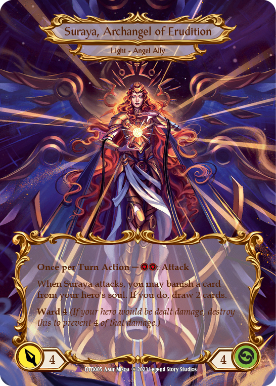 Figment of Erudition // Suraya, Archangel of Erudition (Marvel) [DTD005] (Dusk Till Dawn)  Cold Foil Flesh And Blood Single Flesh And Blood   