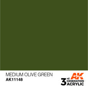 AK Interactive: 3rd Gen Acrylic Medium Olive Green 17ml Model Paints AK INTERACTIVE