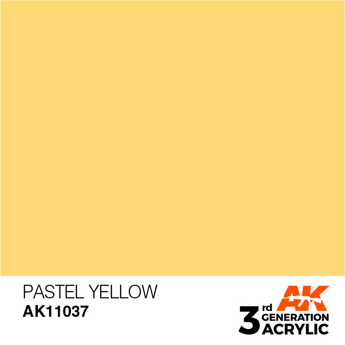 AK Interactive: 3rd Gen Acrylic Pastel Yellow 17ml Model Paints AK INTERACTIVE