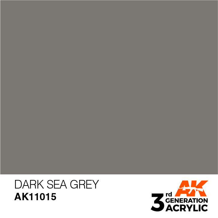 AK Interactive: 3rd Gen Acrylic Dark Sea Grey 17ml Model Paints AK INTERACTIVE