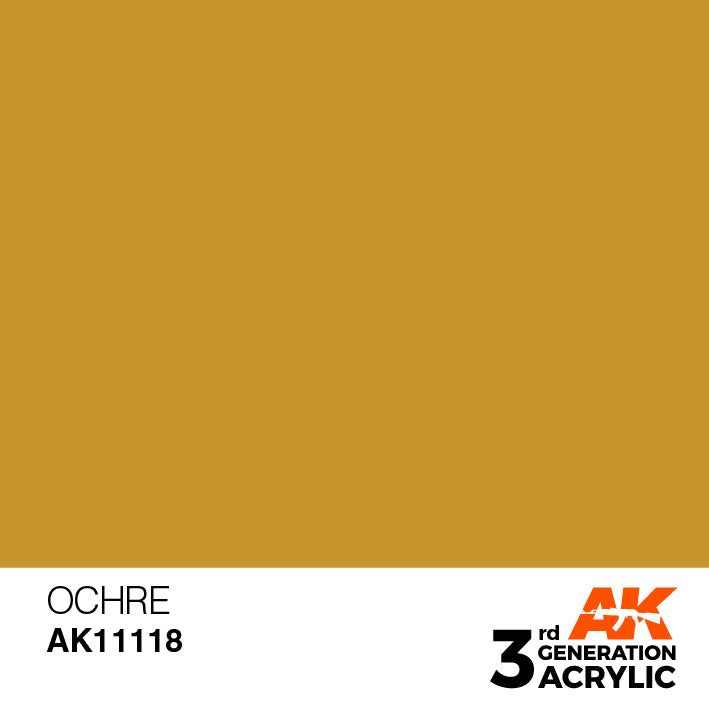AK Interactive: 3rd Gen Acrylic Ocher 17ml Model Paints AK INTERACTIVE