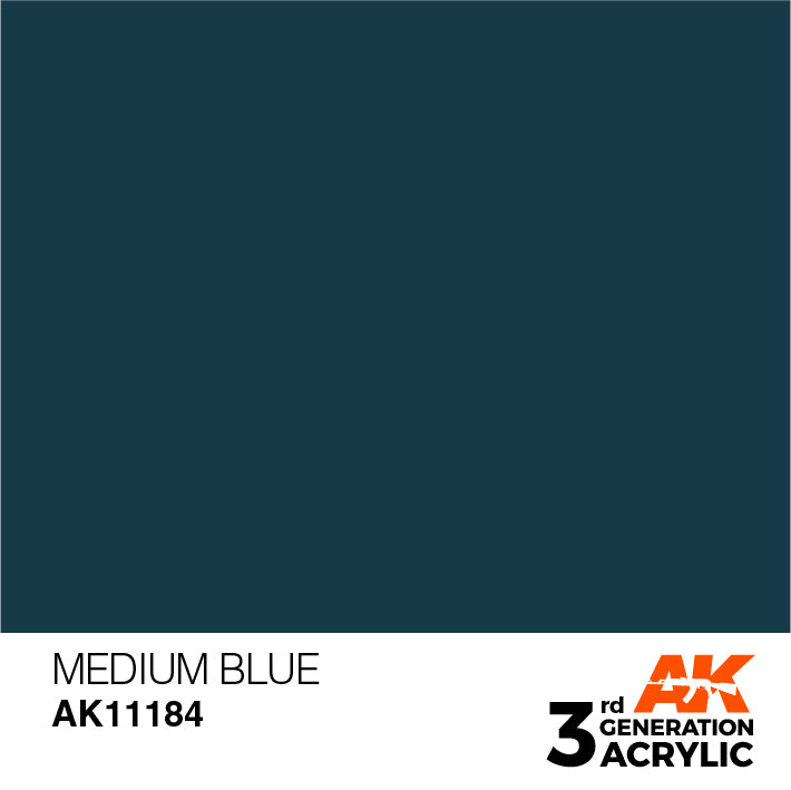 AK Interactive: 3rd Gen Acrylic Medium Blue 17ml Model Paints AK INTERACTIVE