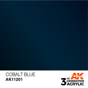 AK Interactive: 3rd Gen Acrylic Cobalt Blue 17ml Model Paints AK INTERACTIVE