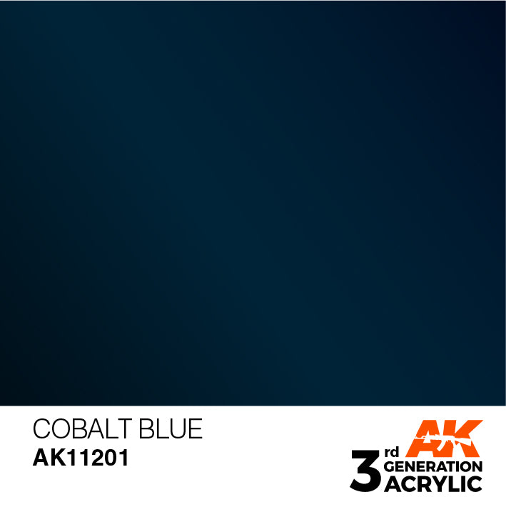 AK Interactive: 3rd Gen Acrylic Cobalt Blue 17ml Model Paints AK INTERACTIVE