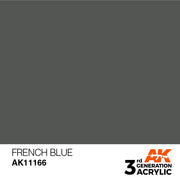 AK Interactive: 3rd Gen Acrylic French Blue 17ml Model Paints AK INTERACTIVE