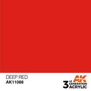AK Interactive: 3rd Gen Acrylic Deep Red 17ml Model Paints AK INTERACTIVE