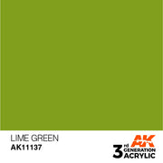 AK Interactive: 3rd Gen Acrylic Lime Green 17ml Model Paints AK INTERACTIVE