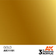 AK Interactive: 3rd Gen Acrylic Gold 17ml Model Paints AK INTERACTIVE