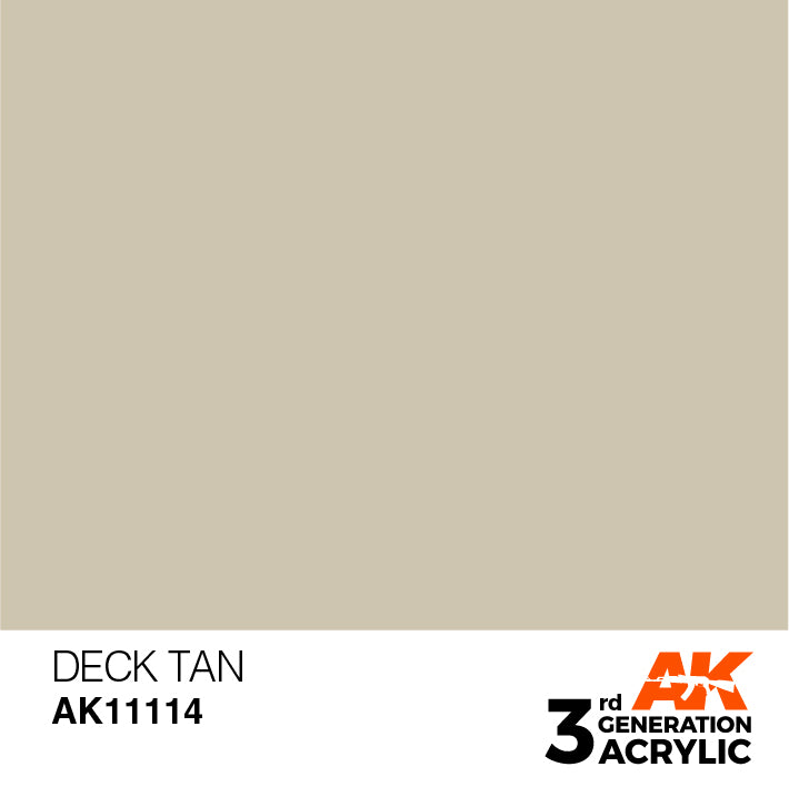 AK Interactive: 3rd Gen Acrylic Deck Tan 17ml Model Paints AK INTERACTIVE
