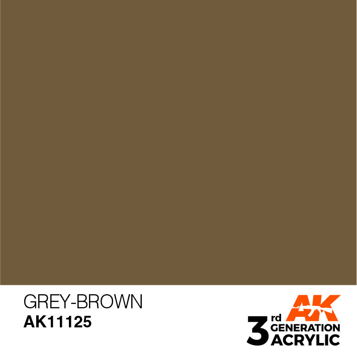 AK Interactive: 3rd Gen Acrylic Grey-Brown 17ml Model Paints AK INTERACTIVE