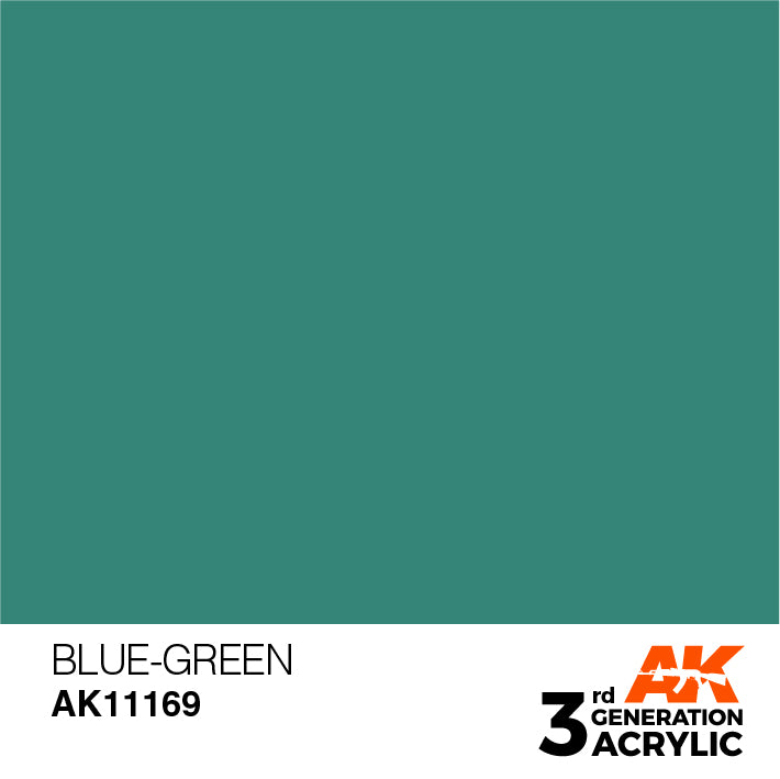 AK Interactive: 3rd Gen Acrylic Blue-Green 17ml Model Paints AK INTERACTIVE