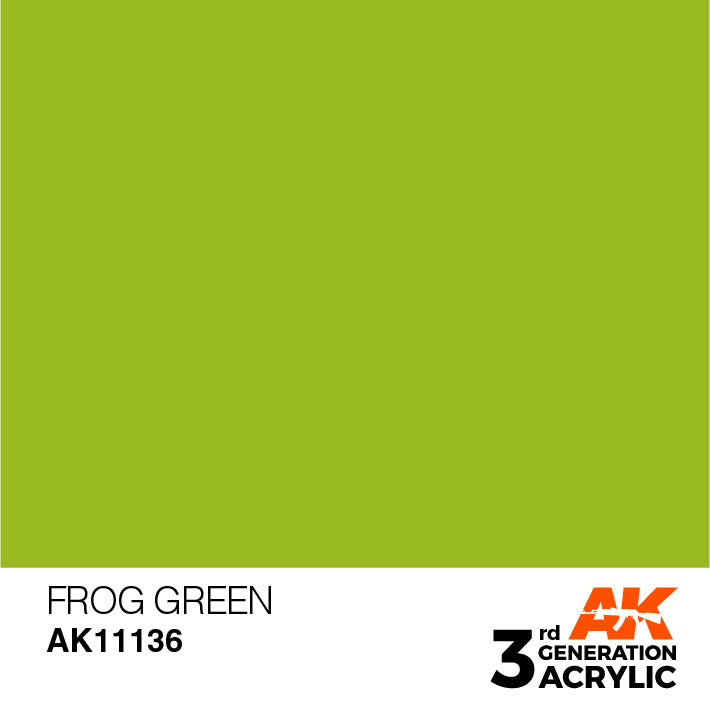 AK Interactive: 3rd Gen Acrylic Frog Green 17ml